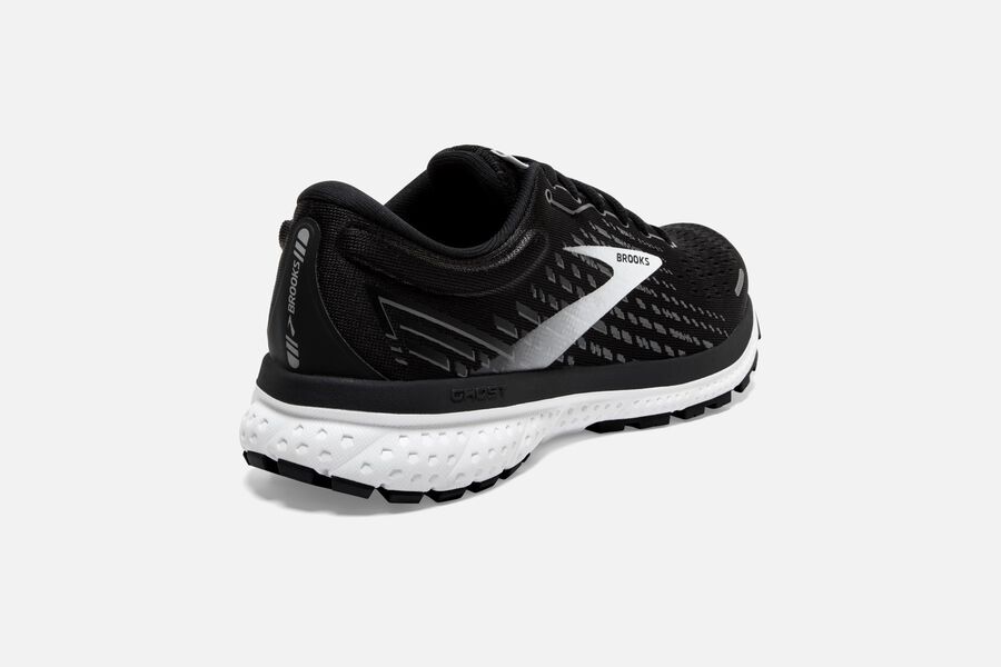 Brooks Ghost 13 Road Running Shoes Womens - Black/White - TZFVX-0563